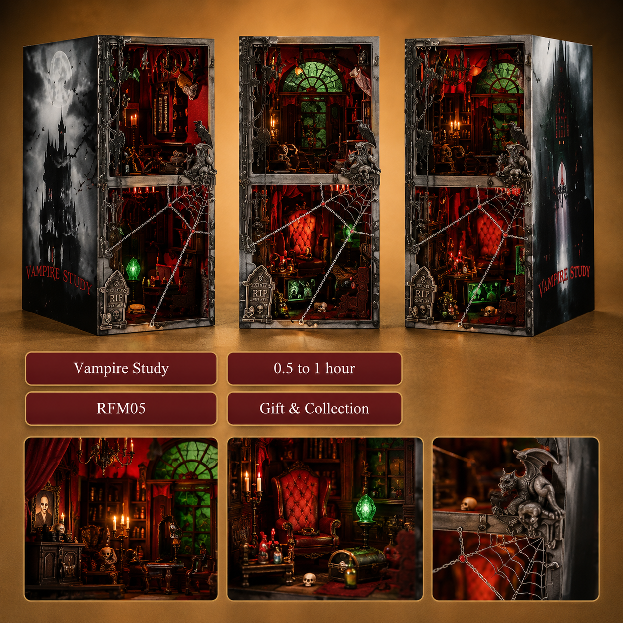 Crimson Castle DIY Book Nook