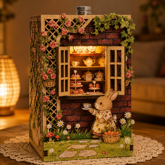 Rabbit Tea Party DIY Book Nook